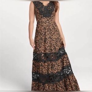 VENUS Leopard Print Maxi Dress